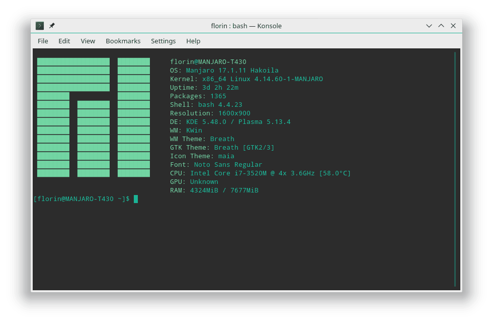Afficher les informations système dans le terminal avec screenfetch ...